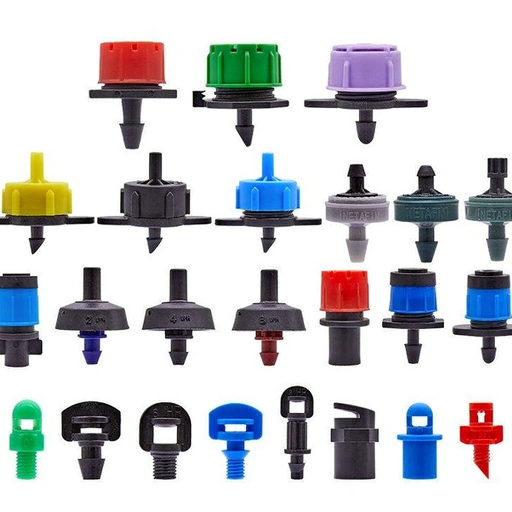 انواع دریپر با دبیهای مختلف مورد استفاده در آبیاری گلخانهای