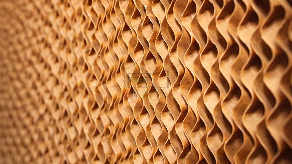 ساختار منظم پد سلولزی و کانال های عبور هوا