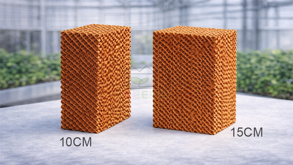 مقایسه پد سلولزی با ضخامت 10 و 15 سانتی متر