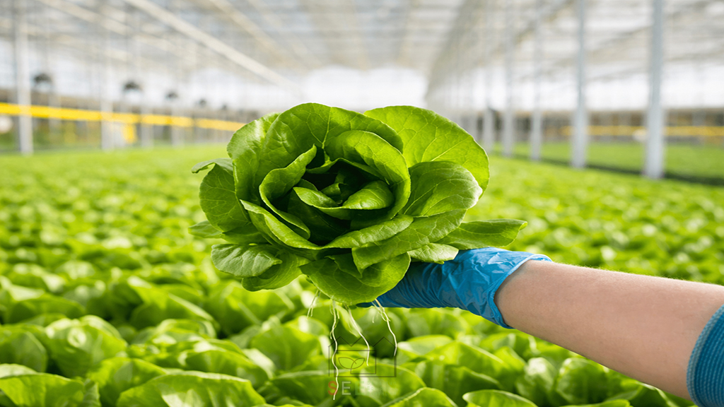 برداشت کاهو گلخانه ای با کیفیت بالا