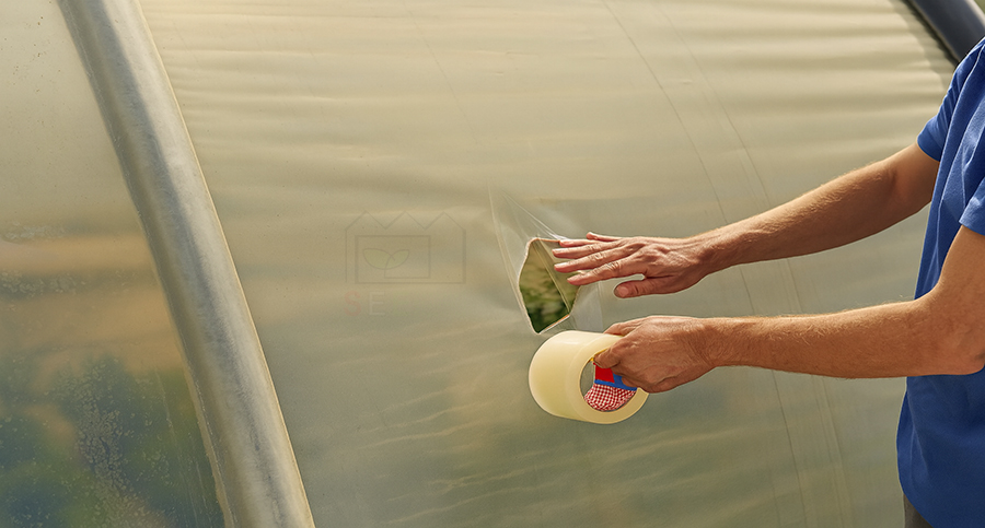 چسب یووی گلخانه مقاوم در برابر آفتاب و حرارت برای ترمیم پلاستیک گلخانهای