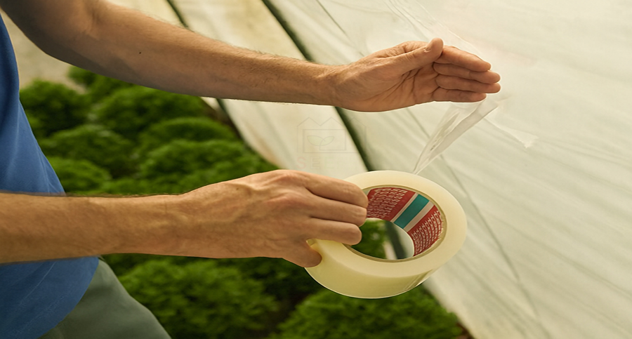 نحوه استفاده از چسب ترمیم پلاستیک گلخانه روی نایلون پارهشده