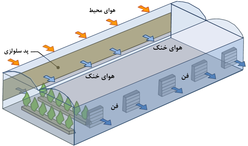 خنک کننده گلخانه سیستم سرمایش تهویه گلخانه 