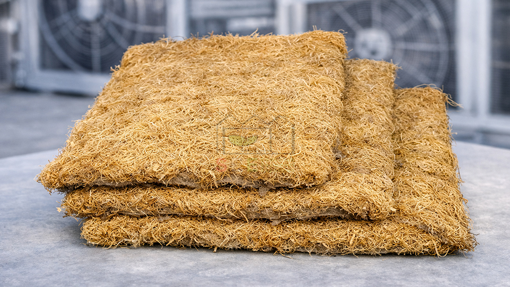 پوشال قدیمی کولر آبی با ساختار نامنظم